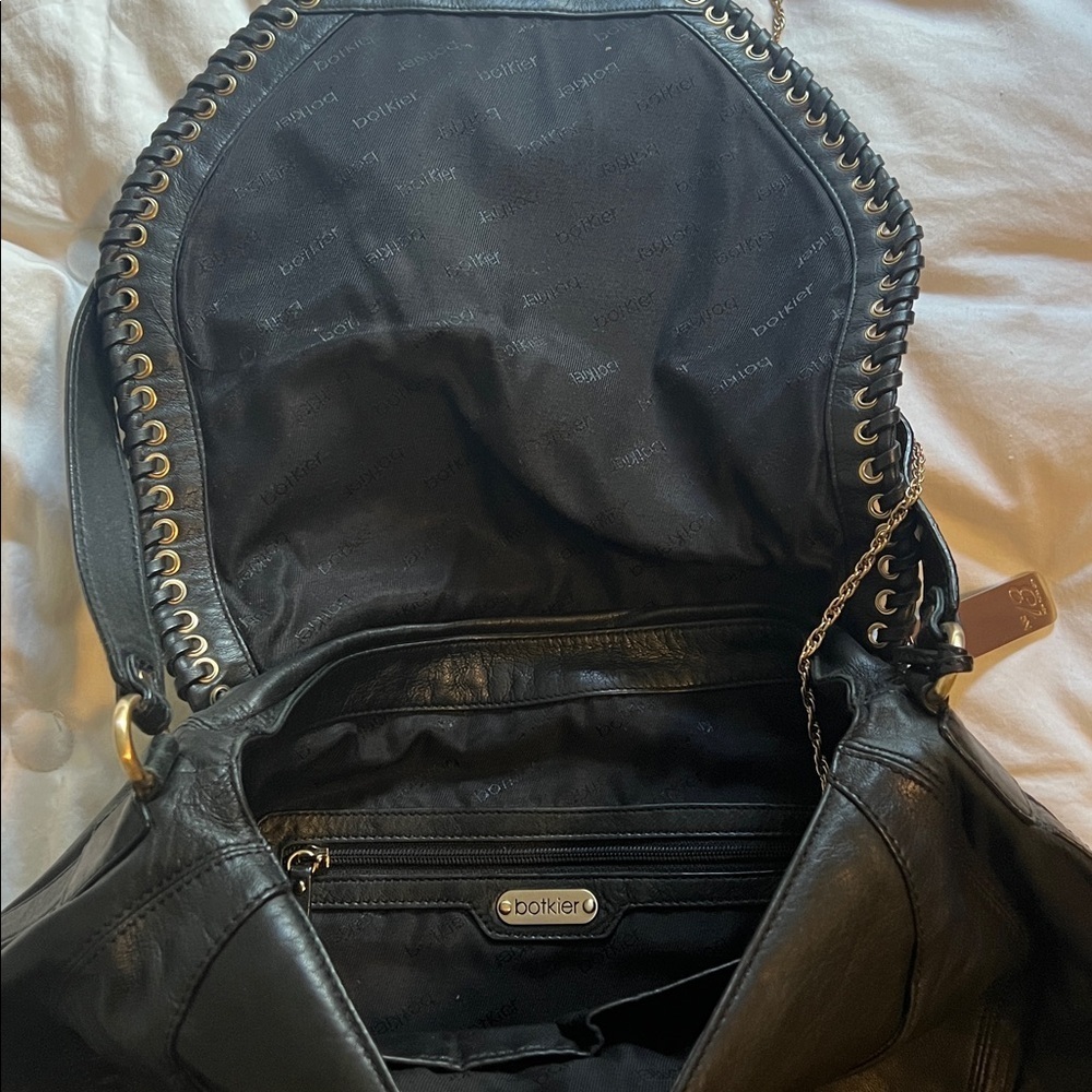 Botkier Black Leather lamb skin Handbag purse shoulder bag - Picture 6 of 6